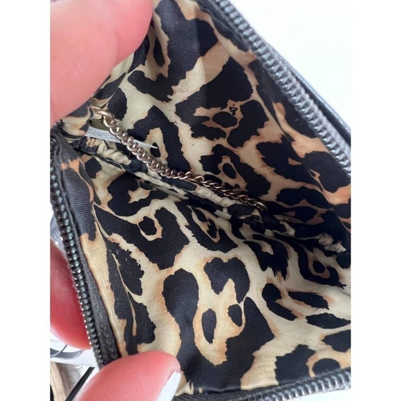 Victoria's Secret Black Faux Patent Leather Wallet Bag Key Holder Coin Purse - Picture 3 of 5